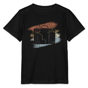 Voyager valise vacanciers - T-shirt bio MINI CREATOR Stanley/Stella Enfant - noir - Devant - Mikhail (115cm)