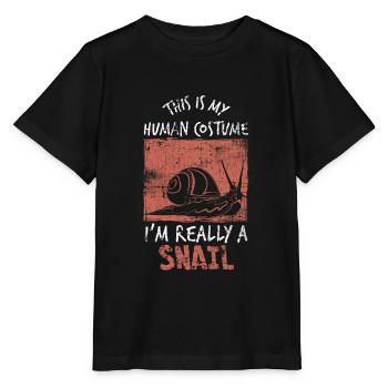 Escargot de costume d’escargot - T-shirt bio MINI CREATOR Stanley/Stella Enfant - noir - Devant - Mikhail (115cm)