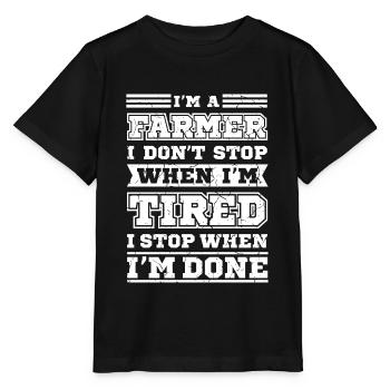 Farmer Farmer Farmer - Stanley/Stella MINI CREATOR Kids’ T-Shirt - black - Front - Mikhail (115cm)