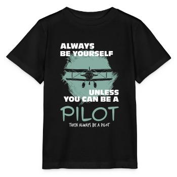 Pilot - Stanley/Stella MINI CREATOR Kids’ T-Shirt - black - Front - Mikhail (115cm)