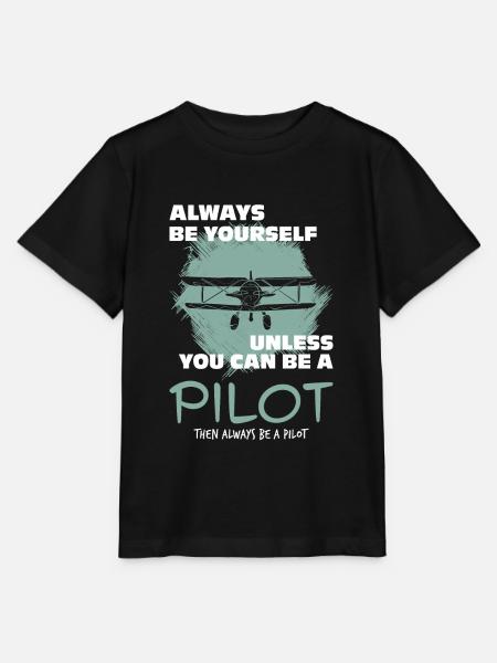 Pilot - Stanley/Stella Kinder T-Shirt MINI CREATOR  - Schwarz