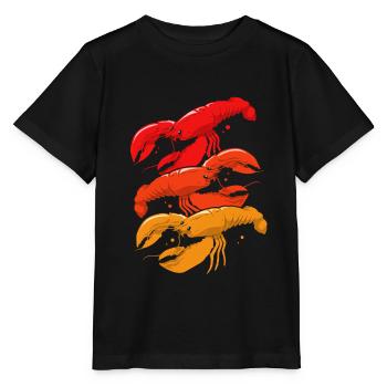 Homard Crevette Languste Cancer Fruits de mer - T-shirt bio MINI CREATOR Stanley/Stella Enfant - noir - Devant - Mikhail (115cm)