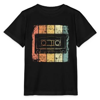 Cassette - T-shirt bio MINI CREATOR Stanley/Stella Enfant - noir - Devant - Mikhail (115cm)