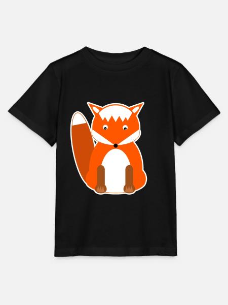 Süßer Fuchs - Kinder Tiere - Stanley/Stella Kinder T-Shirt MINI CREATOR - Schwarz
