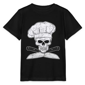 Couteau de chef de cuisinier chef cuisinier griller - T-shirt bio MINI CREATOR Stanley/Stella Enfant - noir - Devant - Mikhail (115cm)