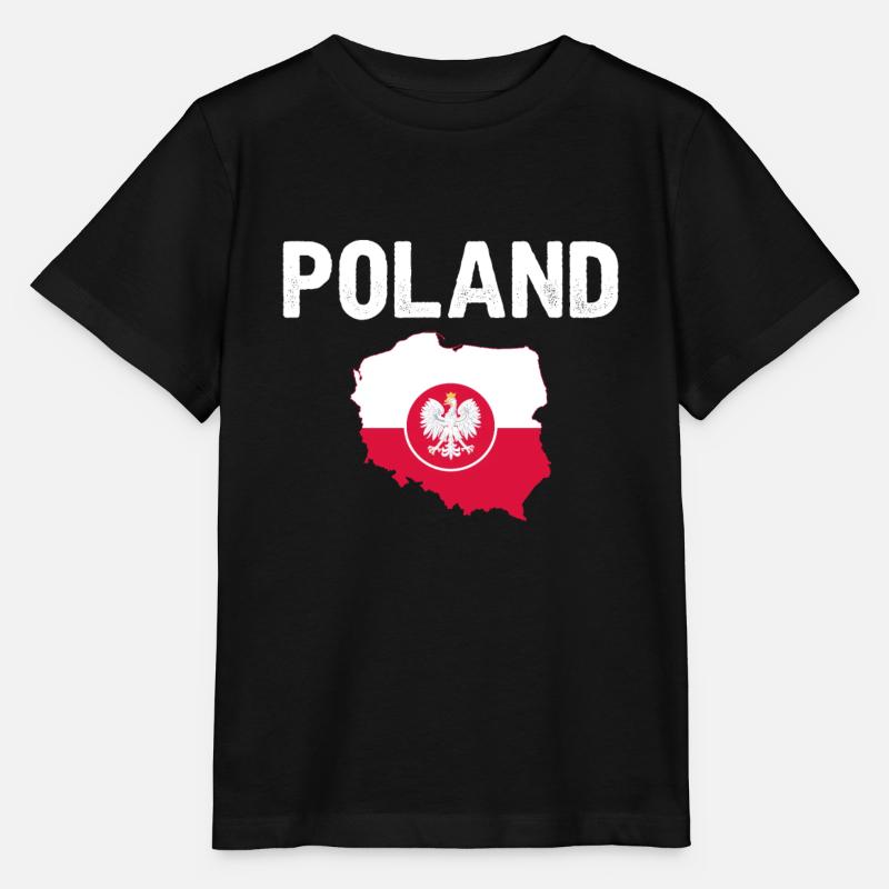 Pologne - T-shirt bio MINI CREATOR Stanley/Stella Enfant - noir