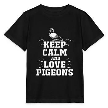 Pigeon Racing Pigeon Fancier Carrier Pigeon Turtle Dove - Stanley/Stella MINI CREATOR Kids’ T-Shirt - black - Front - Mikhail (115cm)