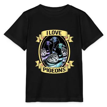 Pigeon Racing Pigeon Fancier Carrier Pigeon Turtle Dove - Stanley/Stella MINI CREATOR Kids’ T-Shirt - black - Front - Mikhail (115cm)