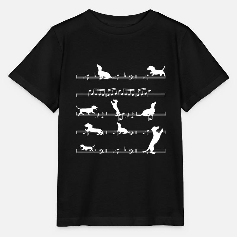 Dackel Musiker - Stanley/Stella Kinder T-Shirt MINI CREATOR - Schwarz