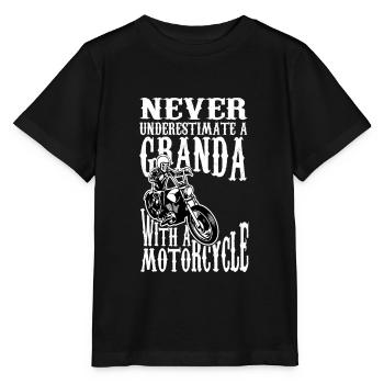 Grand-père Grand-père Motard Motocycliste - T-shirt bio MINI CREATOR Stanley/Stella Enfant - noir - Devant - Mikhail (115cm)