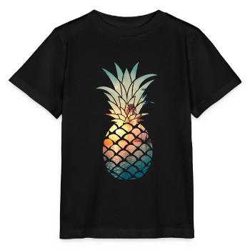 Hawaiian pineapple - Stanley/Stella MINI CREATOR Kids’ T-Shirt - black - Front - Mikhail (115cm)