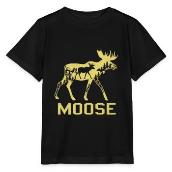 Elch - Stanley/Stella Kinder T-Shirt MINI CREATOR  - Schwarz - Vorne - Mikhail (115cm)