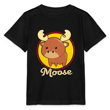 Elch - Stanley/Stella Kinder T-Shirt MINI CREATOR  - Schwarz - Vorne - Mikhail (115cm)