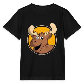 Elch - Stanley/Stella Kinder T-Shirt MINI CREATOR  - Schwarz - Vorne - Mikhail (115cm)