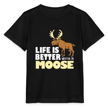 Elche Elche Hirsch Geweih Rentier Reh Geschenk - Stanley/Stella Kinder T-Shirt MINI CREATOR  - Schwarz - Vorne - Mikhail (115cm)