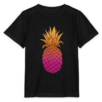 ananas - T-shirt bio MINI CREATOR Stanley/Stella Enfant - noir - Devant - Mikhail (115cm)