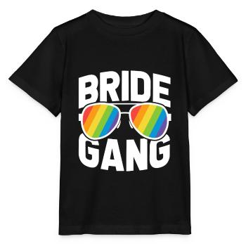Braut Homo Ehe - Stanley/Stella Kinder T-Shirt MINI CREATOR  - Schwarz - Vorne - Mikhail (115cm)