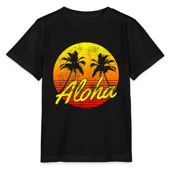Aloha - Stanley/Stella Kinder T-Shirt MINI CREATOR  - Schwarz - Vorne - Mikhail (115cm)