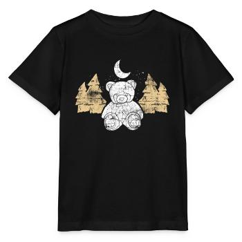 Ours en peluche - T-shirt bio MINI CREATOR Stanley/Stella Enfant - noir - Devant - Mikhail (115cm)