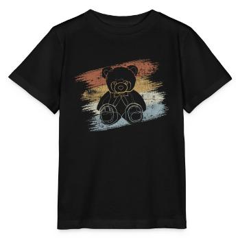 Ours en peluche - T-shirt bio MINI CREATOR Stanley/Stella Enfant - noir - Devant - Mikhail (115cm)