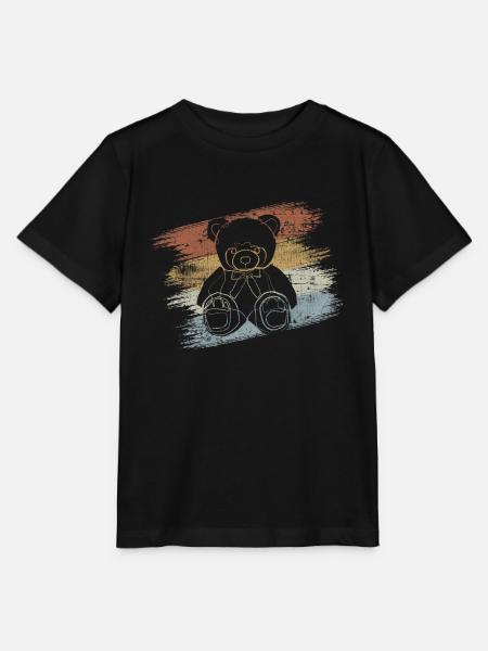 Teddy Teddybär - Stanley/Stella Kinder T-Shirt MINI CREATOR - Schwarz