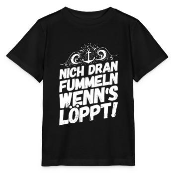 Plattdeutsch Sprüche Norddeutschland Fummeln - Stanley/Stella Kinder T-Shirt MINI CREATOR  - Schwarz - Vorne - Mikhail (115cm)