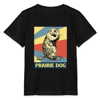 Écureuil de terre Prairies Marmottes Prairies rongeurs - T-shirt bio MINI CREATOR Stanley/Stella Enfant - noir - Devant - Mikhail (115cm)
