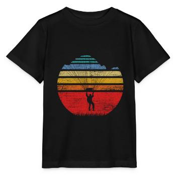 Paragliding Gleitschirm - Stanley/Stella Kinder T-Shirt MINI CREATOR  - Schwarz - Vorne - Mikhail (115cm)