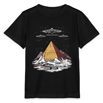 Pyramides Egyptiennes Conspiration des extraterrestres Antarctique OVNI - T-shirt bio MINI CREATOR Stanley/Stella Enfant - noir - Devant - Mikhail (115cm)