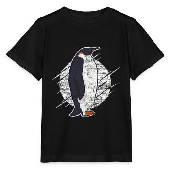 Penguin Emperor Penguin - Stanley/Stella MINI CREATOR Kids’ T-Shirt - black - Front - Mikhail (115cm)