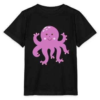 Pieuvre pieuvre pieuvre - T-shirt bio MINI CREATOR Stanley/Stella Enfant - noir - Devant - Mikhail (115cm)