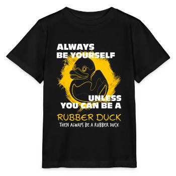 Quietscheente Entchen - Stanley/Stella Kinder T-Shirt MINI CREATOR  - Schwarz - Vorne - Mikhail (115cm)