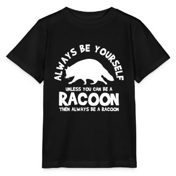 Raccoon Inspirational - Stanley/Stella MINI CREATOR Kids’ T-Shirt - black - Front - Mikhail (115cm)