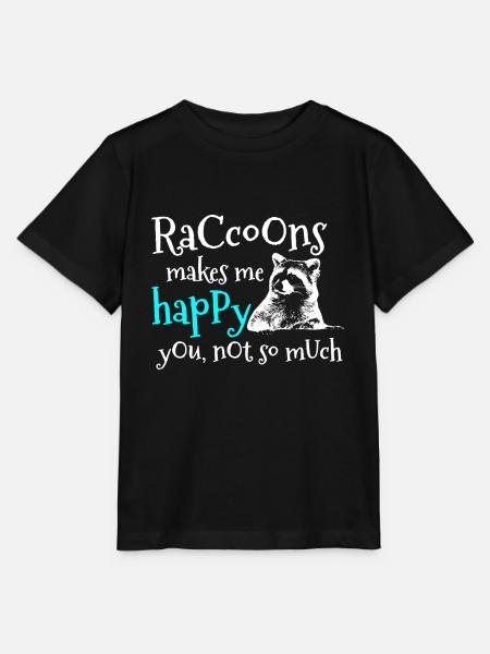 racoon - Stanley/Stella MINI CREATOR Kids’ T-Shirt - black