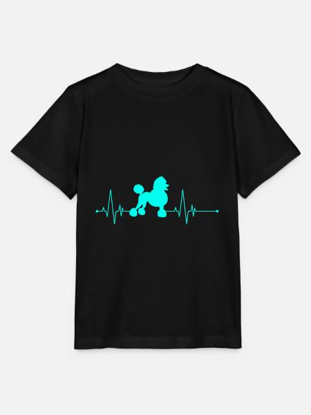 Pudel Herzschlag - Stanley/Stella Kinder T-Shirt MINI CREATOR - Schwarz