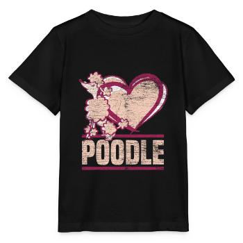 caniche - T-shirt bio MINI CREATOR Stanley/Stella Enfant - noir - Devant - Mikhail (115cm)