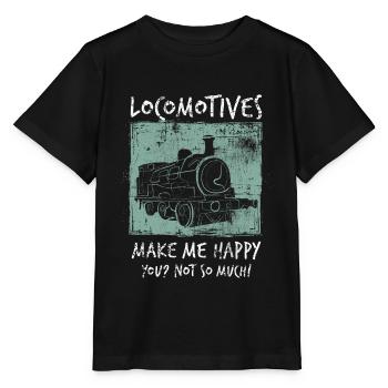 Locomotive - Stanley/Stella MINI CREATOR Kids’ T-Shirt - black - Front - Mikhail (115cm)