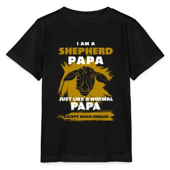 Schaf Hirte Papa - Stanley/Stella Kinder T-Shirt MINI CREATOR  - Schwarz - Vorne - Mikhail (115cm)