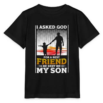 father and son - Stanley/Stella MINI CREATOR Kids’ T-Shirt - black - Front - Mikhail (115cm)