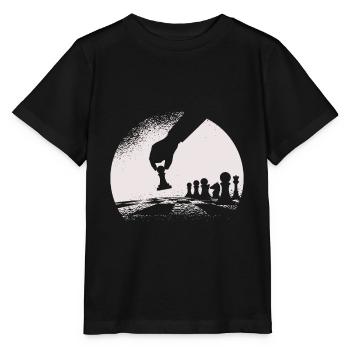 Schach Schachbrett - Stanley/Stella Kinder T-Shirt MINI CREATOR  - Schwarz - Vorne - Mikhail (115cm)