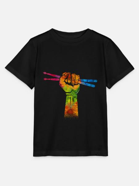 Baguettes de tambour - T-shirt bio MINI CREATOR Stanley/Stella Enfant - noir