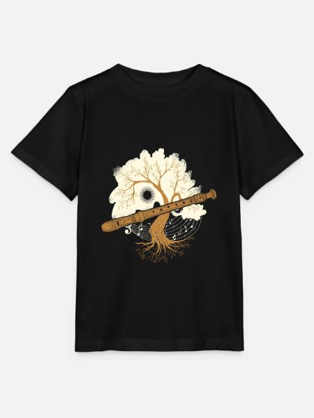 Flöte - Stanley/Stella Kinder T-Shirt MINI CREATOR  - Schwarz