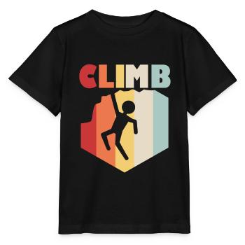 Escalade escalade escalade mur d’escalade montagne roche sport - T-shirt bio MINI CREATOR Stanley/Stella Enfant - noir - Devant - Mikhail (115cm)