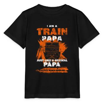 Train de train Papa - T-shirt bio MINI CREATOR Stanley/Stella Enfant - noir - Devant - Mikhail (115cm)