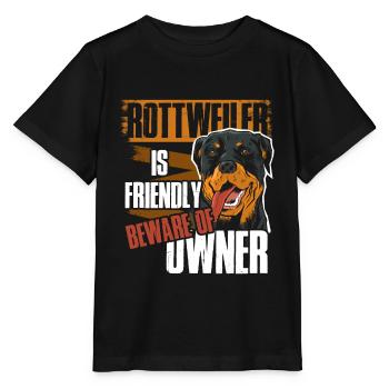 Rottweiler Besitzer - Stanley/Stella Kinder T-Shirt MINI CREATOR  - Schwarz - Vorne - Mikhail (115cm)