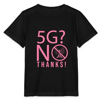 Netzwerk 5G Mobilfunk Gegen 5G Strahlung - Stanley/Stella Kinder T-Shirt MINI CREATOR  - Schwarz - Vorne - Mikhail (115cm)