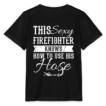 fire Department - Stanley/Stella MINI CREATOR Kids’ T-Shirt - black - Front - Mikhail (115cm)