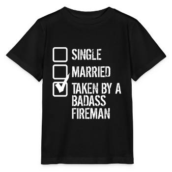fire Department - Stanley/Stella MINI CREATOR Kids’ T-Shirt - black - Front - Mikhail (115cm)
