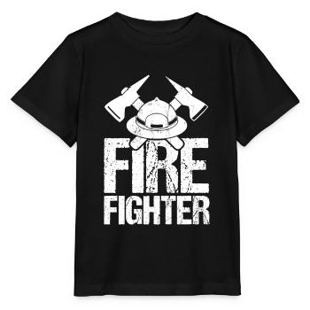 fire Department - Stanley/Stella MINI CREATOR Kids’ T-Shirt - black - Front - Mikhail (115cm)