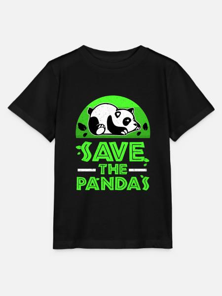 Panda - Stanley/Stella Kinder T-Shirt MINI CREATOR - Schwarz